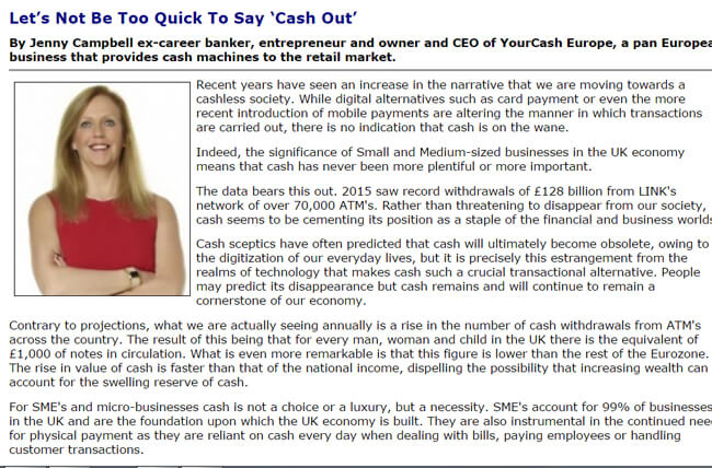 Cash News – Let’s Not Be Too Quick To Say ‘Cash Out’