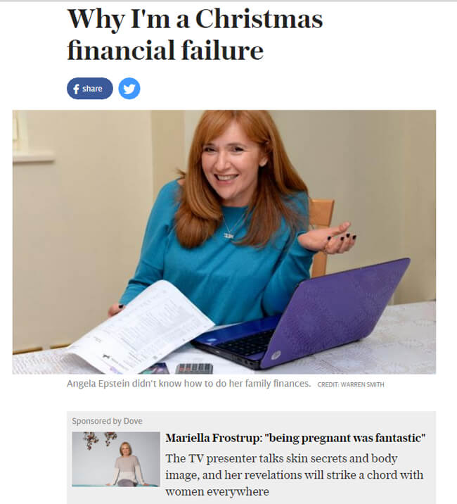 The Telegraph – Why I’m a Christmas financial failure