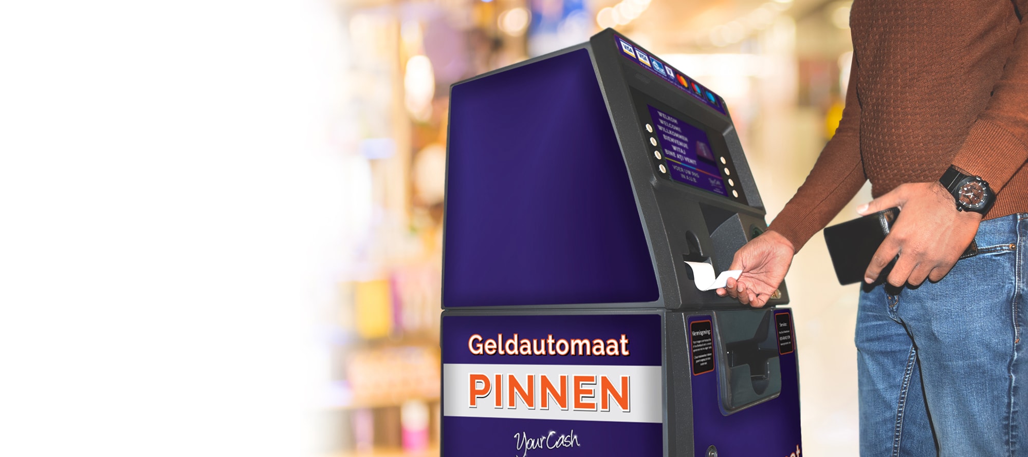 Wilt u weten of uw bedrijf in aanmerking komt voor een GRATIS YourCash- geldautomaat?