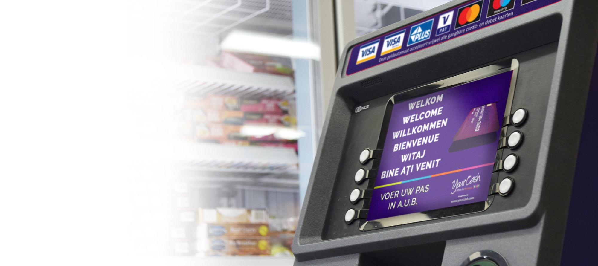 Wij installeren en onderhouden een GRATIS geldautomaat in uw bedrijf.